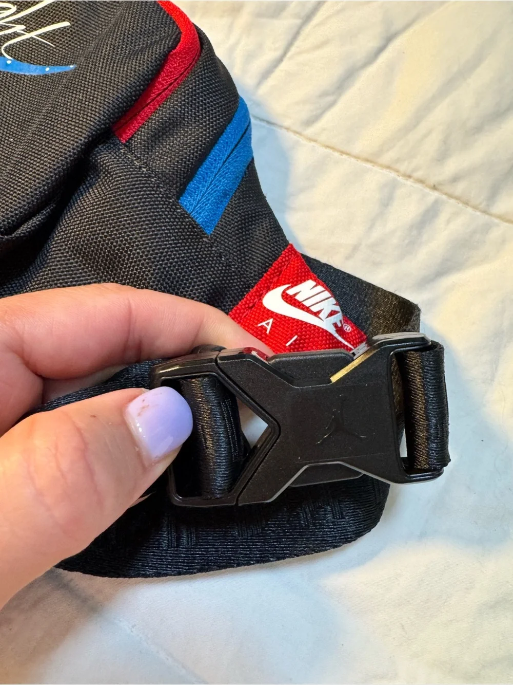 Nike Jordan Flight Air Fanny Pack Waist Bag Black Red Blue Crossbody